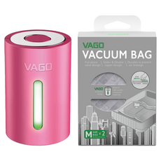 VAGO Z C 真空機 + 真空袋 M 組合 TVD2C-PINK + TVBZ22