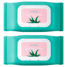 입큰 퓨어 알로에 노워시 클렌징 티슈 387g, 80매입, 2개