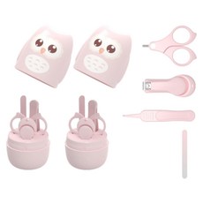 Pomami Care 嬰兒指甲剪 4 款 + 貓頭鷹盒套裝, 2組, 粉色
