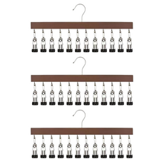 便利家 多用途12夾式襪子內衣掛架, 復古, 3個