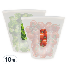 유하우스 스탠딩 실리콘 지퍼백 710ml, 중(M), 1개, 10개