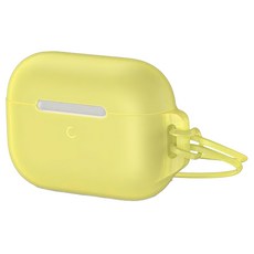 Baseus 倍思 Let's go 果凍掛繩保護套 for Pods Pro, 矽膠材質, 防指紋, 防油汙, 1mm輕薄保護套, 透黃, 1個