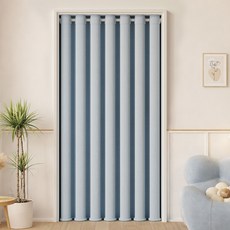 韓國 GNY 四季隔熱防風房門遮擋簾遮光窗簾, 天空藍