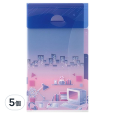 日本 MIDORI 3層安全資料夾 A5, 城市(35560), 5個