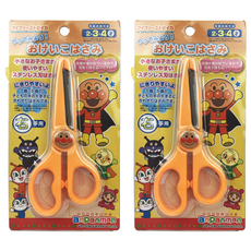 sun-star麵包超人安全剪刀 立體頭 右手用 兒童剪紙好幫手, 黃色, 2支