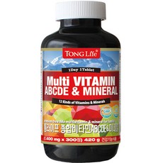 TONG Life 綜合維生素ABCDE+礦物質錠, 300顆, 1罐