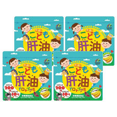 Unimat Riken 兒童肝油軟糖，香蕉風味，含維他命A、B2、B6、D, 97g, 4包