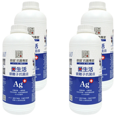 AII-in 歐銀 銀離子抗菌液補充瓶 淡香, 1L, 4瓶