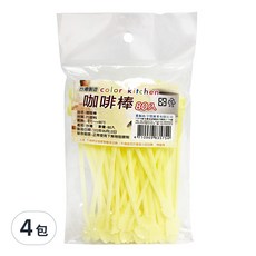 橘之屋 咖啡棒 四種可愛圖案攪拌棒 輕巧便利, 80入, 4包