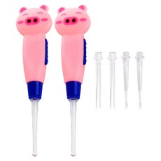 고나비 LED 캐릭터 유아귀이개 돼지, 2개, 1개입