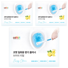 comet 一次性馬桶刷 替換刷頭 24個, 3包, 白色