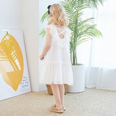 월튼키즈 여아용 냉감 통기성 구름 프릴 쉬폰 원피스
