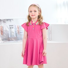 Walton Kids 女童透氣彩虹領Polo連身裙