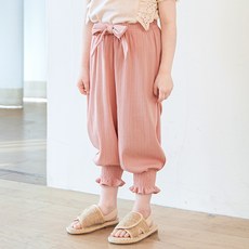 WALTONKIDS 女童涼感透氣涼爽荷葉邊闊腿褲