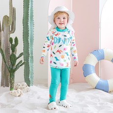 WALTONKIDS 男童彩色恐龍防磨泳衣