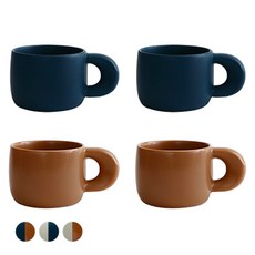 ERATO 造型馬克杯 230ml, 2套, 棕色, 海軍藍
