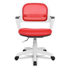 체어포커스 화이트바디 메쉬 알라딘의자 AL-360, 레드