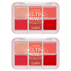 LunA 融化配方唇彩盤, 1號清透紅, 2個