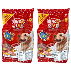 BINGOSTAR 汪斯塔 美味成犬糧 含5種必需營養素, 牛肉 + 雞肉, 1kg, 2包