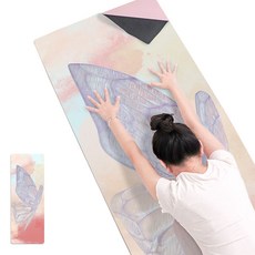 Sabina 蝴蝶防滑瑜珈墊巾, 1個, 米色