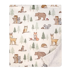 HUDSON BABY Pureal 純真兔安撫舒眠荳荳柔毯, 動物派對, 102 x 76cm