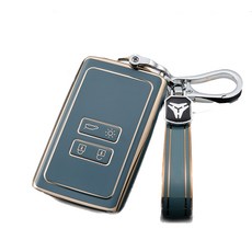 크로니클 sm6 / qm6 / xm3 르노 프리미엄 tpu 스마트키 케이스 + 키링 세트, 청록, 1개