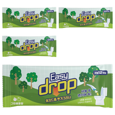 Easy drop 拋棄式馬桶清潔刷補充包 青蘋果香, 4個, 混合顏色