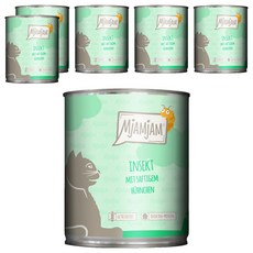 MjAMjAM 魔力喵 鮮肉主食貓罐, 麵包蟲 + 雞肉, 800g, 6罐