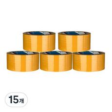 BUKWANG KOREA CHEMICALS 輕包裝封箱膠帶 48mm x 50m, 黃色, 15個