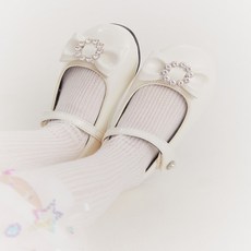 SHOOPEN 女童蝴蝶結寶石演奏會平底鞋 HPKWFFF93W