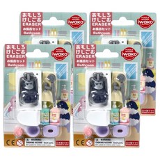 iwako 造型橡皮擦 浴室 ER-BRI074, 日本製造，3歲以上適用, 4個