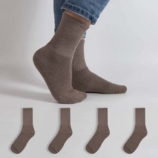 시너싹스 남성용 하프 골지 통 파일 보온 쿠션 양말 5켤레