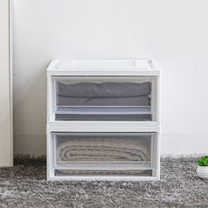 아이리스 국내 제조 BC 시스템 수납박스 BC-450S, 클리어, 1개