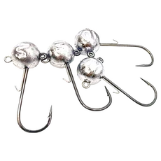 MUSTAD 慕斯達 四倍強 M 圓頭掛付 鉛頭鉤 汲鉤頭 戰斧悍馬鉤身 Insider Head 黑鯛 根魚 #1 4個, 1包