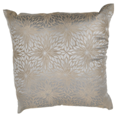 J&N 晶鑽緹花抱枕 灰藍色 (2入/1組) - 外套可拆洗拉鍊設計, 60 x 60cm