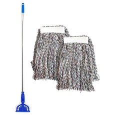 월드크린 알루미늄 마포대 + 색사 마포걸레 350g x 2p 세트, 1세트, 혼합색상
