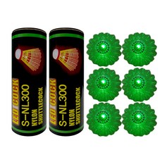 Severo 夜光尼龍羽毛球 3入 S-NL300, 混合顏色, 2個