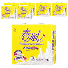 春風 三層厚手抽取衛生紙, 100張, 10包, 7袋