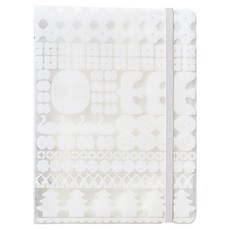 KING JIM 大人貼紙收集活頁本 白色 PP材質 橡皮筋 鐵環 20頁, 1本