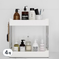 DOSell 簡潔收納2層架, 白色, 4個