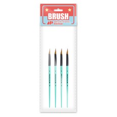 AwesomePainting 設計款 TRIPLE WEDGE 三角錐形筆刷, 2號, 4個