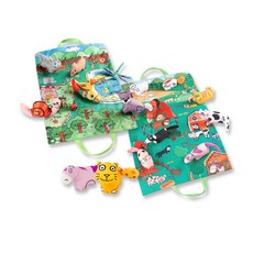 沙沙聲動物娃娃 嬰幼兒感官遊戲墊 農場動物 + 花園動物, dodoco