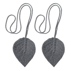 Edenstoll 棉質扣環窗簾綁帶 北歐設計, 深灰色, 2個