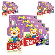 팔도 뽀로로 홍삼쏙쏙 포도블루베리맛 음료, 100ml, 120개