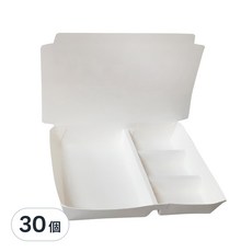 橘之屋 紙餐盒 左右四格 Set 食用級用紙 冷熱食物適用, 10個, 3組