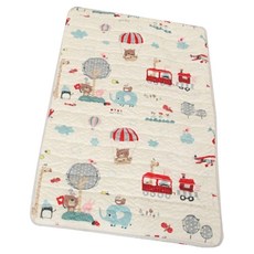 EziBaby 棉質防水絎縫墊, 動物島款