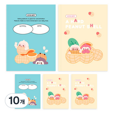 다다 소소펀 초등 저학년 일기장 넓은칸 노트, 랜덤발송, 10개