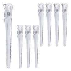 girlpins 頂級防滑無痕矽膠墊美容髮夾 1524 大號, 8個, 白色