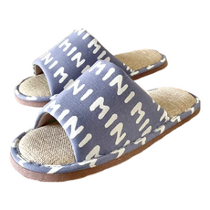 i Slippers 台灣製造 輕活系列 家居室內拖鞋 棉麻蓆拖, 藍色, 1雙