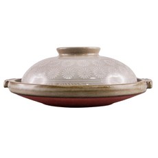 GINPO 銀峯 三島陶板鍋 6號 日本製造 陶瓷材質 尺寸 20.7cm x 19cm x 8.5cm, 1個